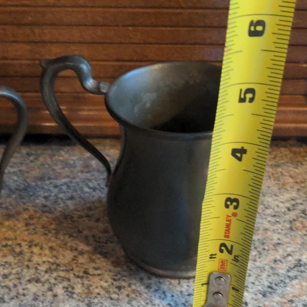 Vintage Pewter Creamer- Set of 2 Different Creamer Pitchers Woodbury Pewterers
